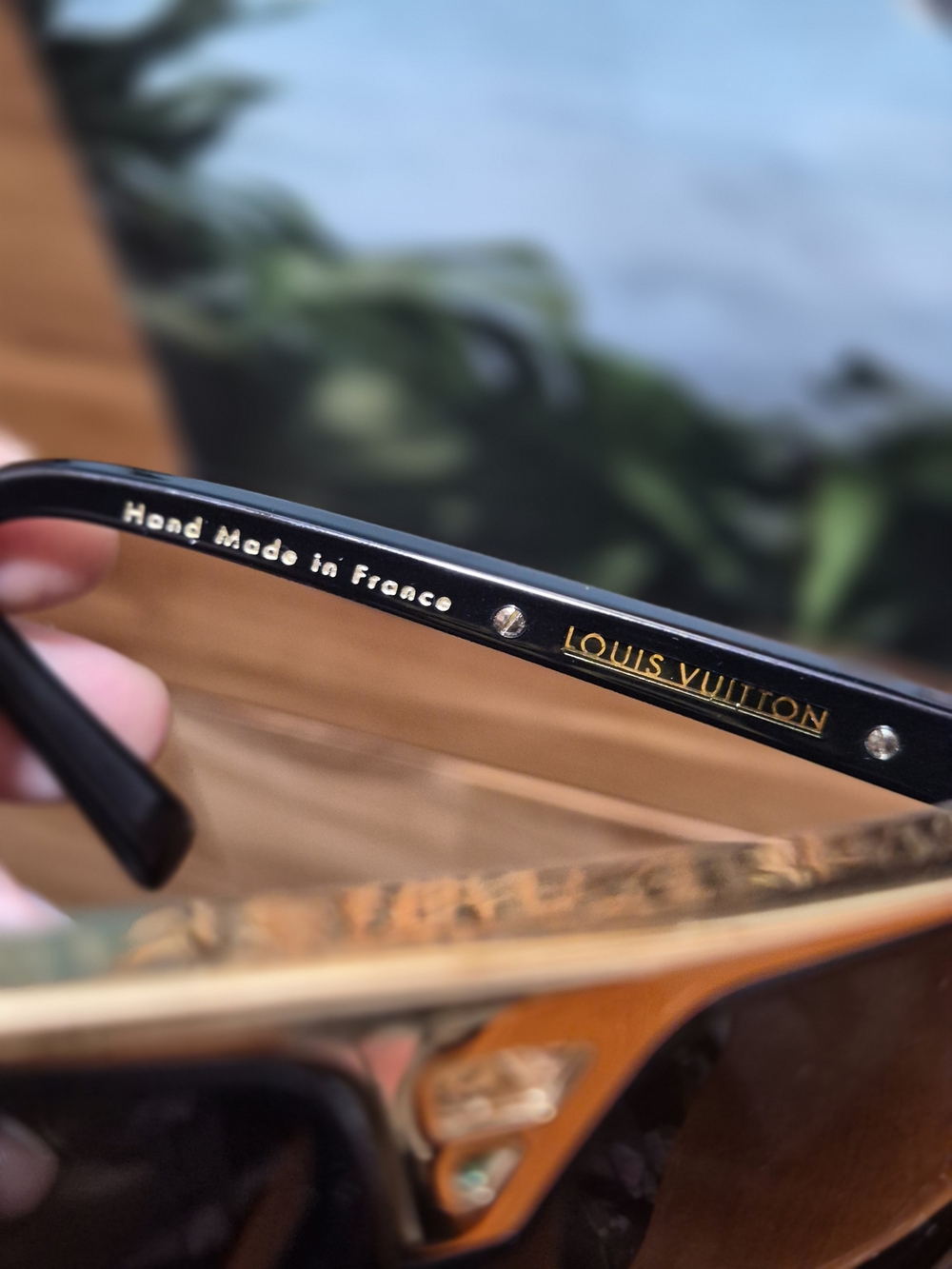 Louis Vuitton Black and Gold Oversized Sunglasses - Picture 8 of 9